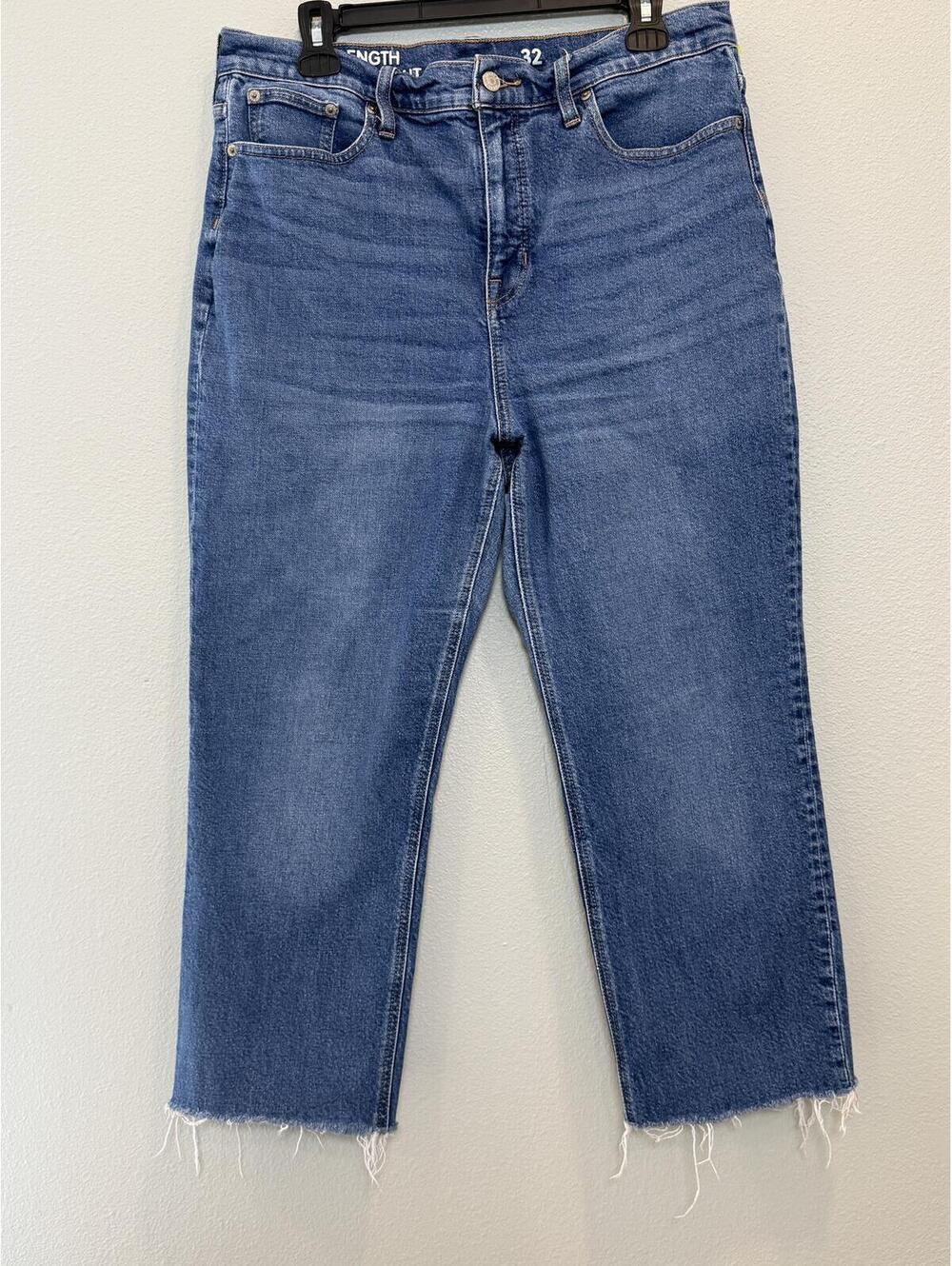 J. Crew Classic Straight Medium Wash Cotton Denim Jean - Women's 32 - Picture 2 of 6